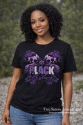 Black History Butterfly Tee Purple Edition from 2 Sisters Tanks, Teez