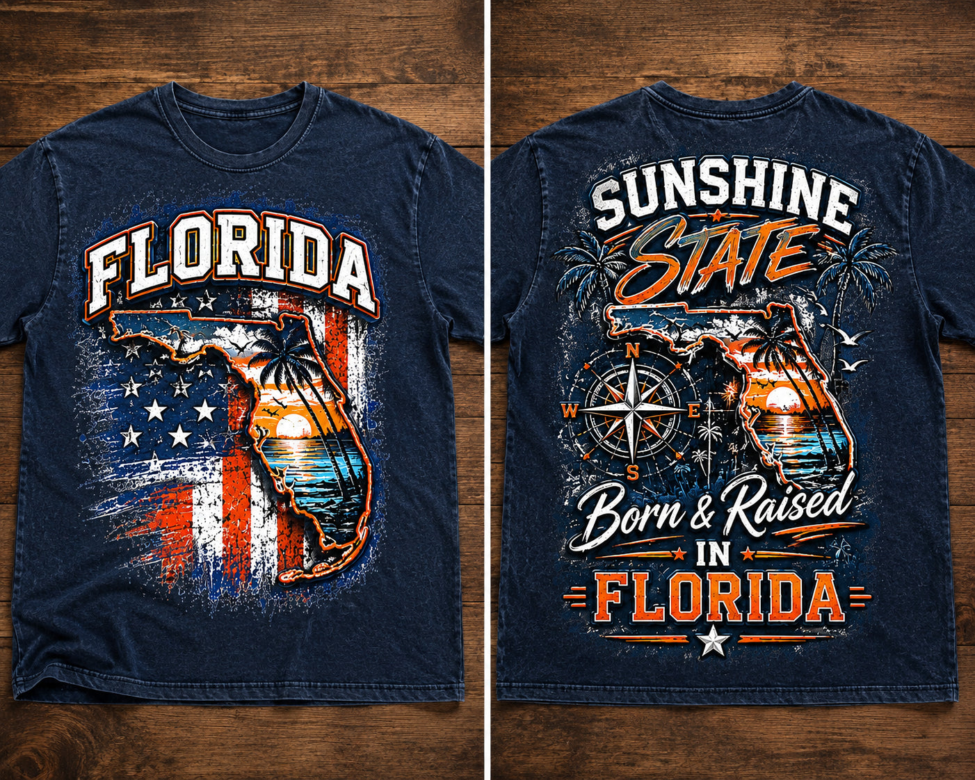 Florida Sunshine State Vintage Graphic Tee from 2 Sisters Tanks, Teez