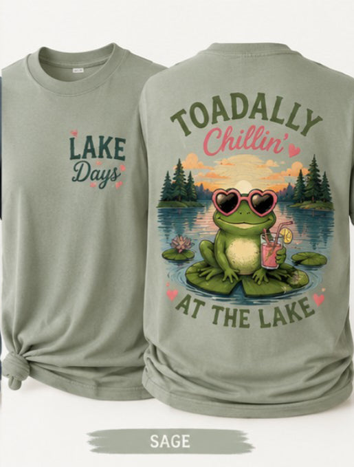 Toadally Chilling At The Lake from 2 Sisters Tanks, Teez