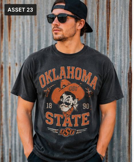 Vintage Oklahoma State Pistol Pete from 2 Sisters Tanks, Teez