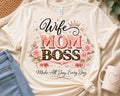 Wife Mom Boss from 2 Sisters Tanks, Teez